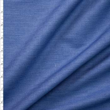 Denim Blue Soft Rayon Chambray Fabric By The Yard