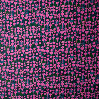 Once Upon a Time Love Flower in Rose Rayon Challis from Cotton + Steel Fabric By The Yard - Wide shot