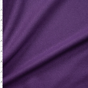 Plum Monica Designer Boiled Wool Fabric By The Yard