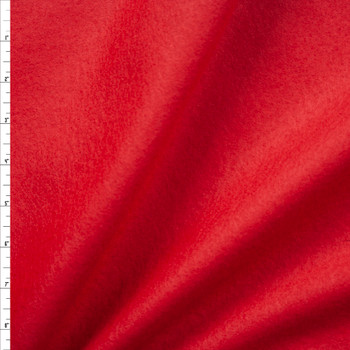 Red Monica Designer Boiled Wool Fabric By The Yard