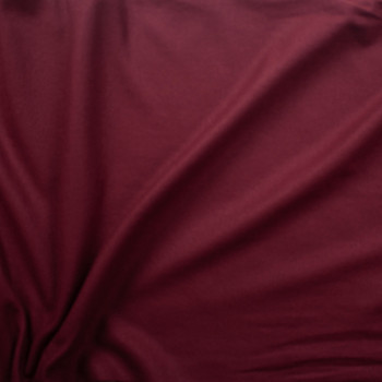 Burgundy Monica Designer Boiled Wool Fabric By The Yard - Wide shot