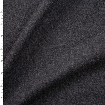 Charcoal Bentley Designer Boiled Wool Fabric By The Yard