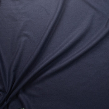 Navy Blue Bentley Designer Boiled Wool Fabric By The Yard - Wide shot