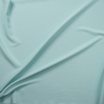 Baby Mint Poly Crepe Fabric By The Yard - Wide shot