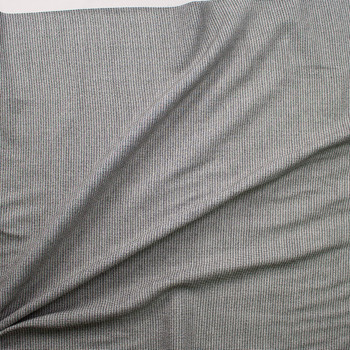 Grey and Black Hoindstooth Poly Crepe Fabric By The Yard - Wide shot