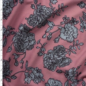 616 Rose Crepe Textured Liverpool from Mook Fabrics Fabric By The Yard