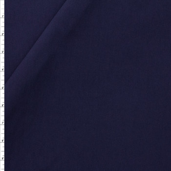 Navy Blue Designer Viscose Nylon Stretch Twill Fabric By The Yard