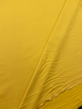Dusty Yellow Designer Viscose Nylon Stretch Twill Fabric By The Yard - Wide shot