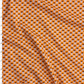 Creamsicle Strawberries Cotton/Spandex Laguna Jersey Fabric By The Yard