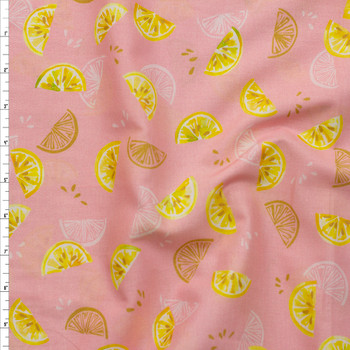 Pink Rose Lemonade Cotton Lawn from Robert Kaufman Fabric By The Yard