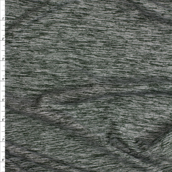 Olive Grey Moisture Wicking Athletic Knit Fabric By The Yard