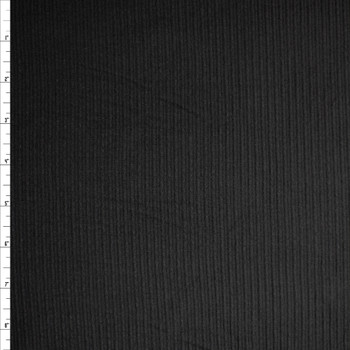 Black Brushed Rib Knit #26087 Fabric By The Yard - Wide shot
