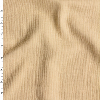 Warm Tan Cotton Double Gauze #26291 Fabric By The Yard