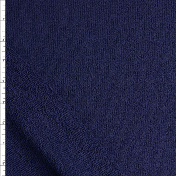 Navy Terry Back Sweater Knit #26348 Fabric By The Yard