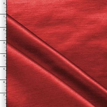 Cali Fabrics Red Satin Floral Jacquard Fabric by the Yard