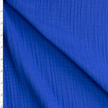 Royal Blue Cotton Double Gauze #26831 Fabric By The Yard