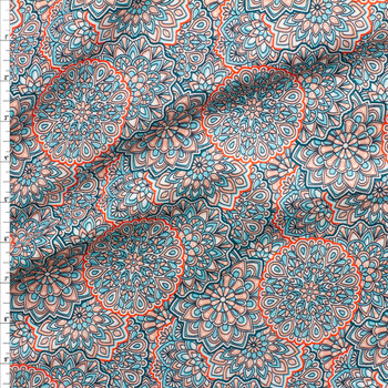 Ocean Ornate Layered Medallions London Calling Cotton Lawn from Robert Kaufman Fabric By The Yard