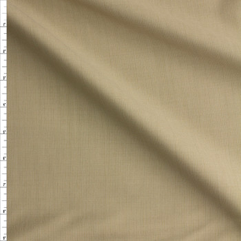 Tan Fine Micro Stripe Wool Suiting Fabric By The Yard