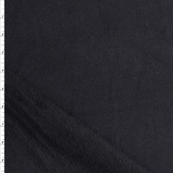 Black Midweight Cotton French Terry #27138 Fabric By The Yard