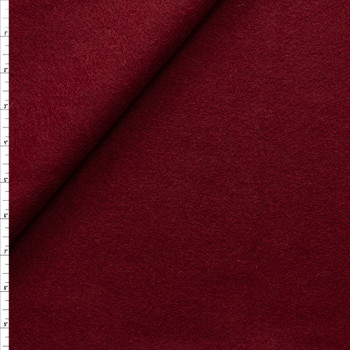 Burgundy Heavyweight Wool Melton Fabric By The Yard