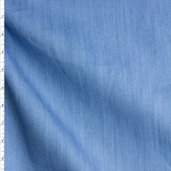 Light Blue Candiani Italian Stretch Denim Fabric By The Yard