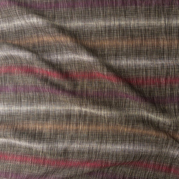 Multi, Tan, And Black Plaid Cotton/Linen Fabric By The Yard - Wide shot