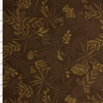 Brown Botanical Quilter’s Cotton From Boundless Textiles #27967 Fabric By The Yard