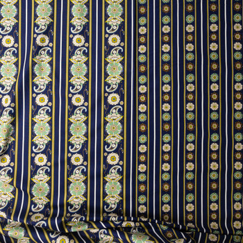 Indigo Garden Fifty/Fifty Stripe Quilter’s Cotton From Robert Kaufman #27970 Indigo Garden Fifty/Fifty Stripe Quilter’s Cotton From Robert Kaufman #27970