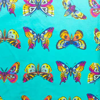 Lagoon Butterfly Hugs Cotton Print By Tula Pink #28045 Fabric By The Yard - Wide shot