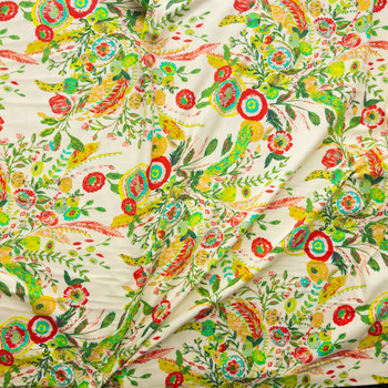 Microburst Tropics Stretch Cotton Jersey Knit From Art Gallery Fabrics Fabric By The Yard - Wide shot Microburst Tropics Stretch Cotton Jersey Knit From Art Gallery Fabrics Fabric By The Yard - Wide shot