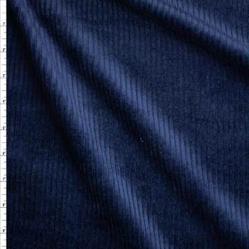 Navy Blue Five Wale Corduroy #28149 Fabric By The Yard