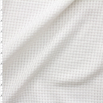 Warm White Basket Weave Designer Cotton Woven #28164 Fabric By The Yard