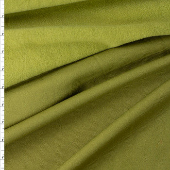 Avocado Polar-Tek Stretch Sweatshirt Fleece #28355 Fabric By The Yard - Wide shot Avocado Polar-Tek Stretch Sweatshirt Fleece #28355 Fabric By The Yard - Wide shot