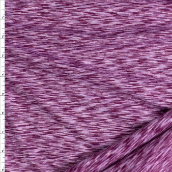 Plum Space Dye Active Sweatshirt Fleece From Rainbeau Fabric By The Yard