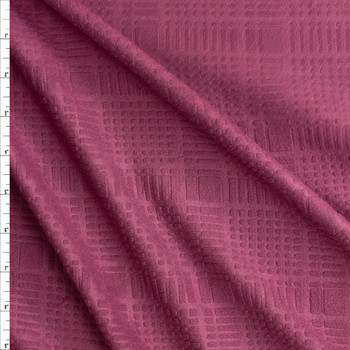 Plum Grid Texture Stretch Fleece From Rainbeau Fabric By The Yard Plum Grid Texture Stretch Fleece From Rainbeau Fabric By The Yard