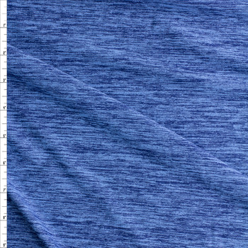 Ocean Space Dye Poly/Spandex Wicking Athletic Knit From Rainbeau Fabric By The Yard