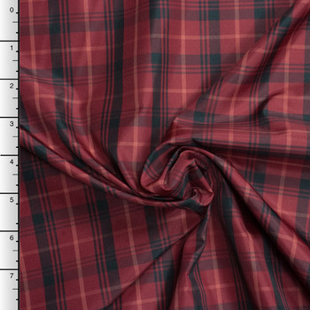 Red, Black, and Rust Plaid Japaese Lining