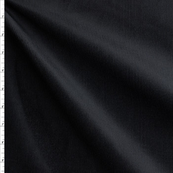 Black 14 Wale Corduroy From Robert Kaufman #28754 Fabric By The Yard Black 14 Wale Corduroy From Robert Kaufman #28754 Fabric By The Yard