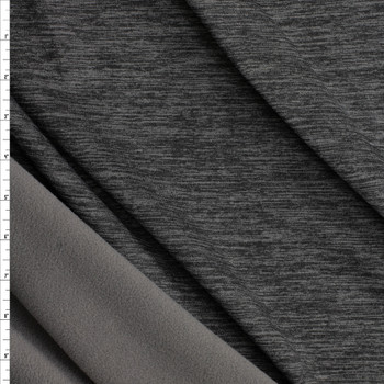 Charcoal Melange Polartec Sweatshirt Fleece #28929 Fabric By The Yard