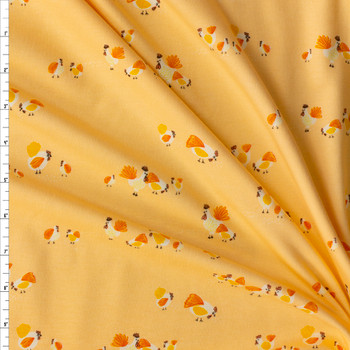 Roaming Hens Sweet Cotton/Spandex Jersey Knit from Art Gallery Fabrics #29051 Fabric By The Yard