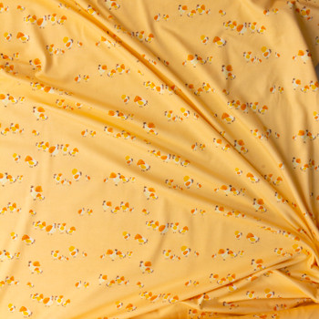 Roaming Hens Sweet Cotton/Spandex Jersey Knit from Art Gallery Fabrics #29051 Fabric By The Yard - Wide shot