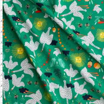 Flight Path Jubilee Morningn Cotton/Spandex Jersey Knit from Art Gallery Fabrics #29064 Fabric By The Yard
