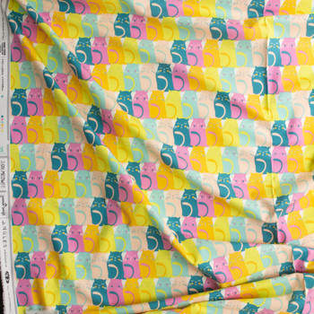 Oh, Meow 33450 Cotton Poplin from Art Gallery Fabrics #29802 Fabric By The Yard - Wide shot Oh, Meow 33450 Cotton Poplin from Art Gallery Fabrics #29802 Fabric By The Yard - Wide shot