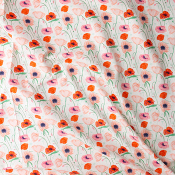 Flowerette Poppy Hill Cotton Poplin from Art Gallery Fabrics #29804 Fabric By The Yard - Wide shot
