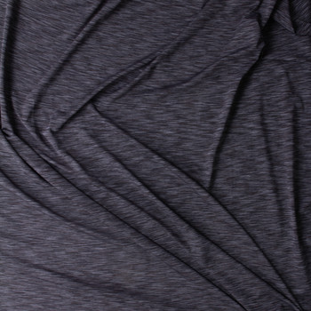 Black Space Dye Stretch Moisture Wicking Athletic Knit from Rainbeau #30018 Fabric By The Yard - Wide shot Black Space Dye Stretch Moisture Wicking Athletic Knit from Rainbeau #30018 Fabric By The Yard - Wide shot