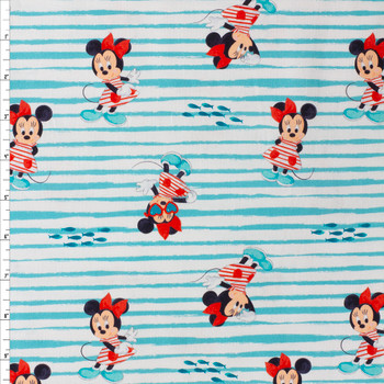 Minnie Ocean Stripe Quilter’s Cotton from Spring Creative #30204 Fabric By The Yard Minnie Ocean Stripe Quilter’s Cotton from Spring Creative #30204 Fabric By The Yard