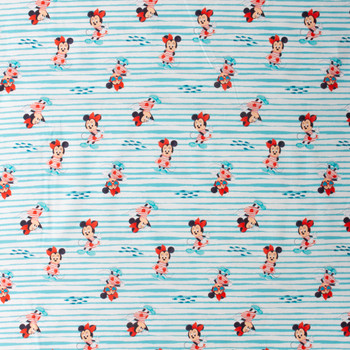 Minnie Ocean Stripe Quilter’s Cotton from Spring Creative #30204 Fabric By The Yard - Wide shot Minnie Ocean Stripe Quilter’s Cotton from Spring Creative #30204 Fabric By The Yard - Wide shot