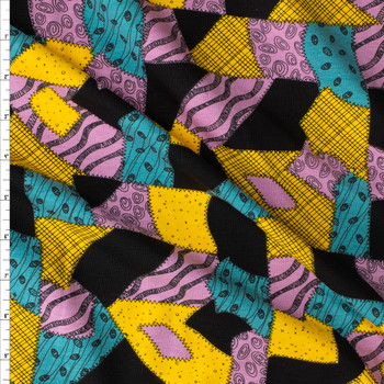 Nightmare Before Christmas Sally Patch Stretch Cotton Knit #30208 Fabric By The Yard