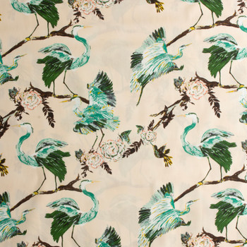 Eve Herons Cotton Poplin from Art Gallery Fabrics #30226 Fabric By The Yard - Wide shot