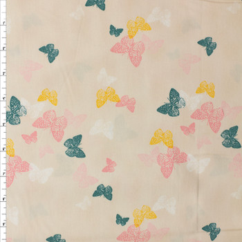 Signature Butterflies Cotton Poplin from Art Gallery Fabrics #30227 Fabric By The Yard
